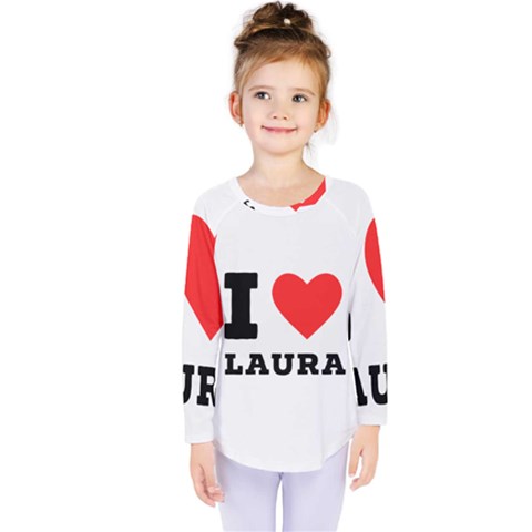 I Love Laura Kids  Long Sleeve Tee by ilovewhateva