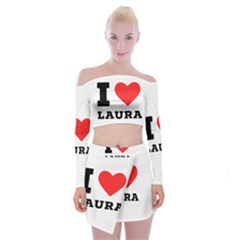 I Love Laura Off Shoulder Top With Mini Skirt Set by ilovewhateva