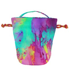 Fluid Background Drawstring Bucket Bag by GardenOfOphir