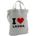 I love laura Canvas Messenger Bag View2