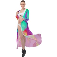 Fluid Background Maxi Chiffon Beach Wrap by GardenOfOphir