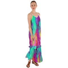 Fluid Background Cami Maxi Ruffle Chiffon Dress by GardenOfOphir