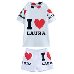 I Love Laura Kids  Swim Tee And Shorts Set by ilovewhateva