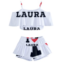 I Love Laura Kids  Off Shoulder Skirt Bikini by ilovewhateva