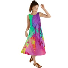 Fluid Background Summer Maxi Dress by GardenOfOphir