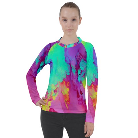 Fluid Background Women s Pique Long Sleeve Tee by GardenOfOphir