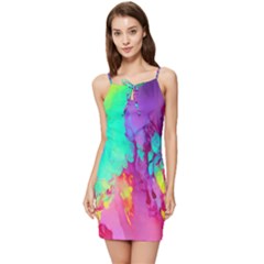 Fluid Background Summer Tie Front Dress by GardenOfOphir