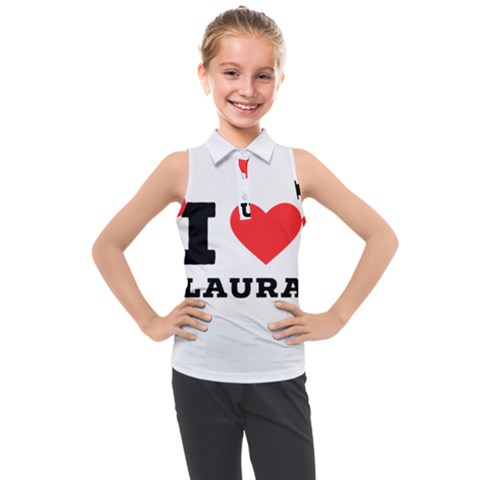 I Love Laura Kids  Sleeveless Polo Tee by ilovewhateva