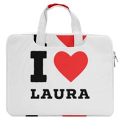 I Love Laura Macbook Pro 13  Double Pocket Laptop Bag by ilovewhateva