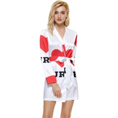 I Love Laura Long Sleeve Satin Robe by ilovewhateva