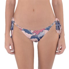 Waves Ocean Sea Water Pattern Rough Seas Reversible Bikini Bottoms by Pakemis