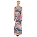 Waves Ocean Sea Water Pattern Rough Seas Thigh Split Maxi Dress View2