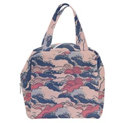 Waves Ocean Sea Water Pattern Rough Seas Boxy Hand Bag by Pakemis