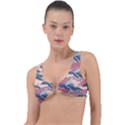 Waves Ocean Sea Water Pattern Rough Seas Ring Detail Bikini Top View1