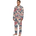 Waves Ocean Sea Water Pattern Rough Seas Men s Long Sleeve Velvet Pocket Pajamas Set View3