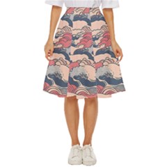 Waves Ocean Sea Water Pattern Rough Seas Classic Short Skirt by Pakemis