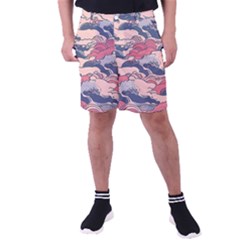 Waves Ocean Sea Water Pattern Rough Seas Men s Pocket Shorts by Pakemis