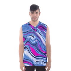 Fluid Art Pattern Men s Basketball Tank Top by GardenOfOphir