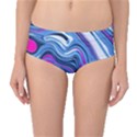 Fluid Art Pattern Mid-Waist Bikini Bottoms View1