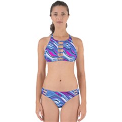 Fluid Art Pattern Perfectly Cut Out Bikini Set by GardenOfOphir