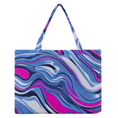 Fluid Art Pattern Zipper Medium Tote Bag by GardenOfOphir