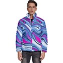 Fluid Art Pattern Men s Puffer Bubble Jacket Coat View1