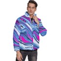 Fluid Art Pattern Men s Puffer Bubble Jacket Coat View3