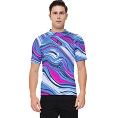 Fluid Art Pattern Men s Short Sleeve Rash Guard by GardenOfOphir