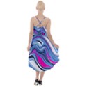 Fluid Art Pattern High-Low Halter Chiffon Dress  View2