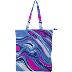 Fluid Art Pattern Double Zip Up Tote Bag by GardenOfOphir