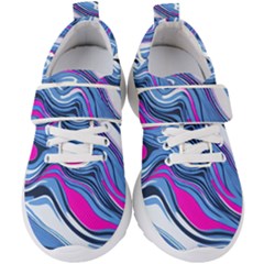 Fluid Art Pattern Kids  Velcro Strap Shoes by GardenOfOphir