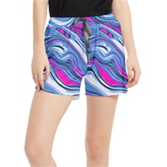 Fluid Art Pattern Women s Runner Shorts by GardenOfOphir