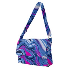 Fluid Art Pattern Full Print Messenger Bag (m) by GardenOfOphir