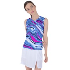 Fluid Art Pattern Women s Sleeveless Sports Top by GardenOfOphir