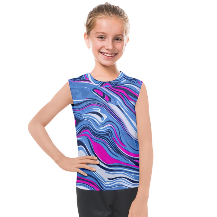 Fluid Art Pattern Kids  Mesh Tank Top