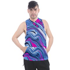 Fluid Art Pattern Men s Sleeveless Hoodie by GardenOfOphir