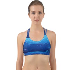 Ai Generated Ocean Sea Fish Underwater Water Back Web Sports Bra by Pakemis