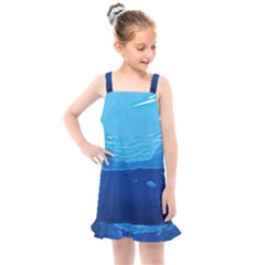 Ai Generated Ocean Sea Fish Underwater Water Kids  Overall Dress by Pakemis