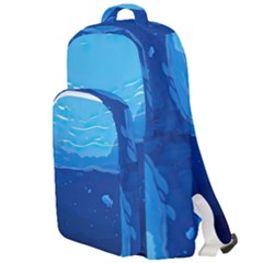 Ai Generated Ocean Sea Fish Underwater Water Double Compartment Backpack by Pakemis