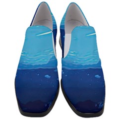 Ai Generated Ocean Sea Fish Underwater Water Women Slip On Heel Loafers by Pakemis