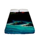 Tropical Island Paradise Ocean Sea Palm Trees Fitted Sheet (Full/ Double Size) View1