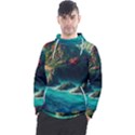 Tropical Island Paradise Ocean Sea Palm Trees Men s Pullover Hoodie View1