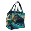 Tropical Island Paradise Ocean Sea Palm Trees Boxy Hand Bag View3