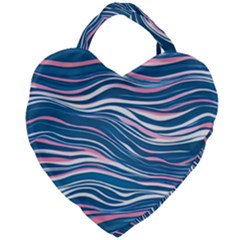 Modern Fluid Art Giant Heart Shaped Tote by GardenOfOphir