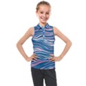 Modern Fluid Art Kids  Sleeveless Polo Tee View1