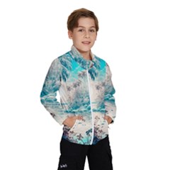 Tropical Winter Tropical Winter Landscape Kids  Windbreaker by Pakemis