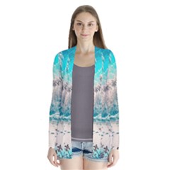 Tropical Winter Tropical Winter Landscape Drape Collar Cardigan by Pakemis