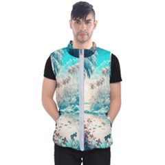 Tropical Winter Tropical Winter Landscape Men s Puffer Vest