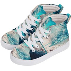 Tropical Winter Tropical Winter Landscape Kids  Hi-top Skate Sneakers by Pakemis