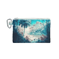 Tropical Winter Tropical Winter Landscape Canvas Cosmetic Bag (small) by Pakemis